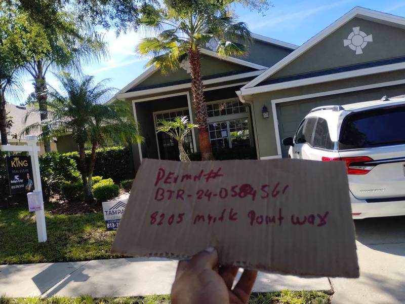 roofing project near Myrtle Point Way in Tampa