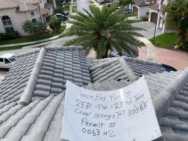 roofing project near NW 123rd Terrace in Coral Springs