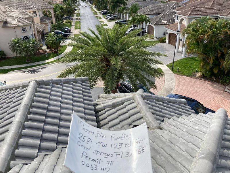 roofing project near NW 123rd Terrace in Coral Springs