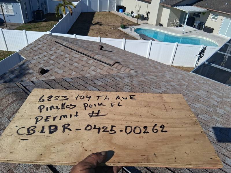 roofing project near 104th Ave in Pinellas Park