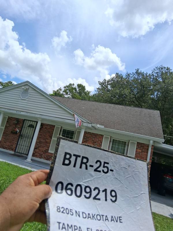 residential roof replacement by Hloska Roofing in Tampa
