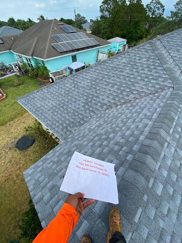 completed roofing project in Port St. Lucie FL