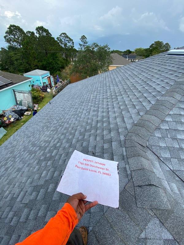 completed roofing project in Port St. Lucie FL