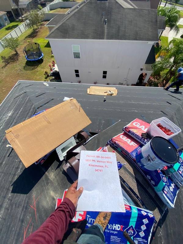 roofing project near Mount Vernon Way in Kissimmee