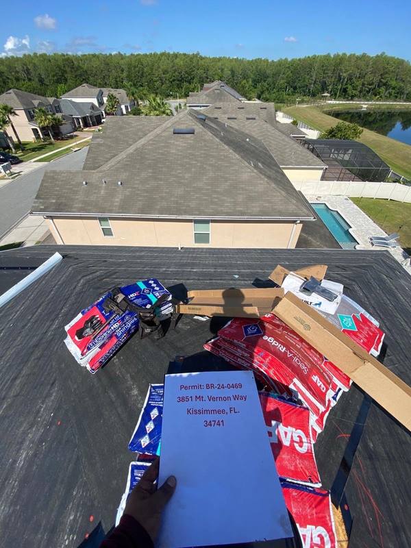 residential roof replacement by Hloska Roofing in Kissimmee