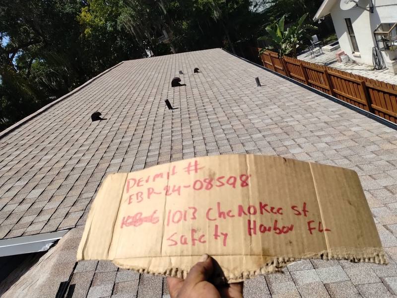 roofing project near Cherokee St in Safety Harbor