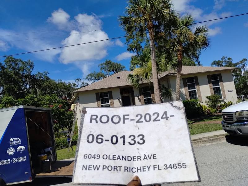 roofing project near Oleander Ave in New Port Richey