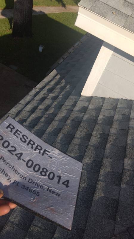 completed roofing project in New Port Richey FL