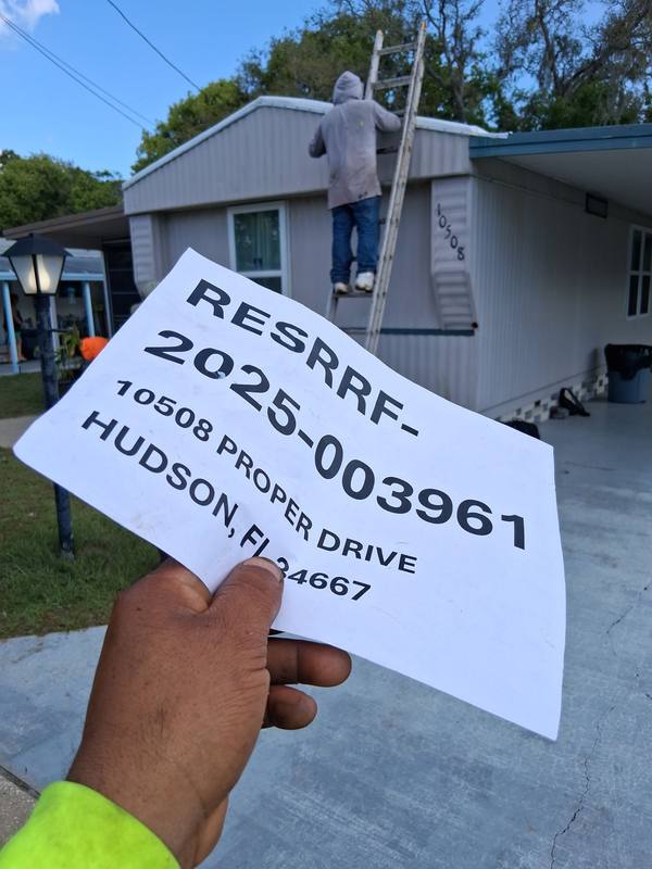 completed roofing project in Hudson FL