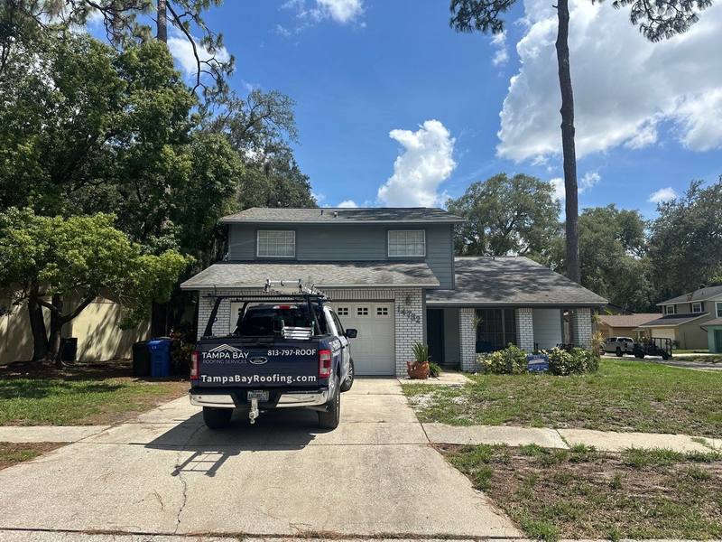 residential shingle roof replacement by Hloska Roofing in Lutz
