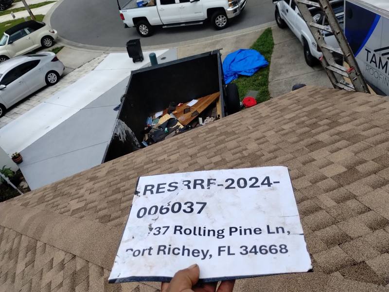 residential shingle roof replacement by Hloska Roofing in Port Richey