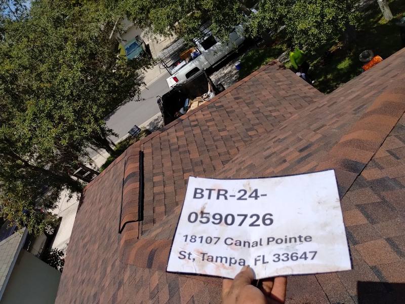 completed roofing project in Tampa FL