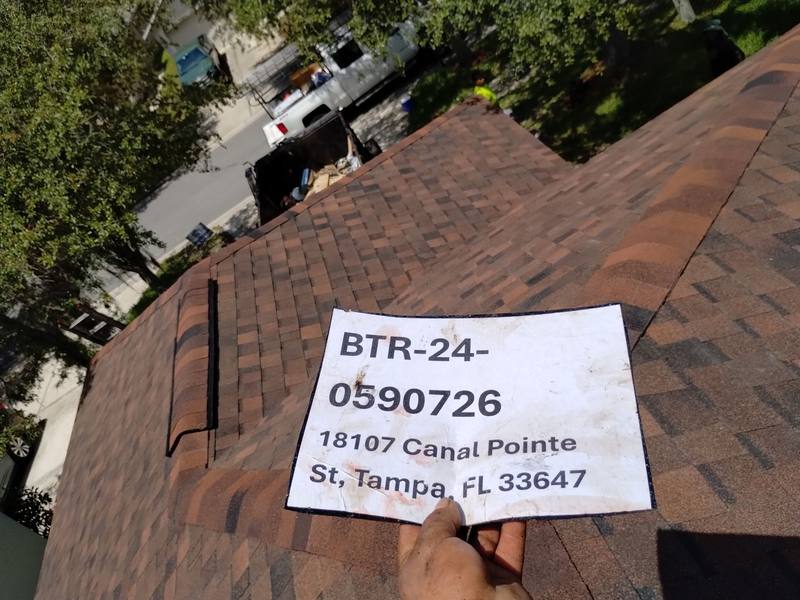 roofing project near Canal Pointe St in Tampa