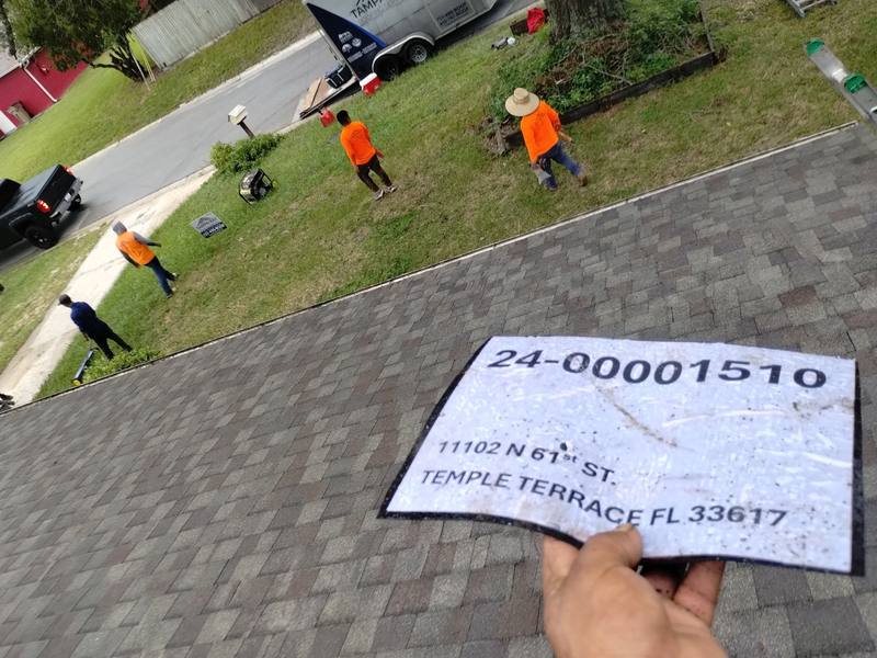 roofing project near N 61st St in Temple Terrace