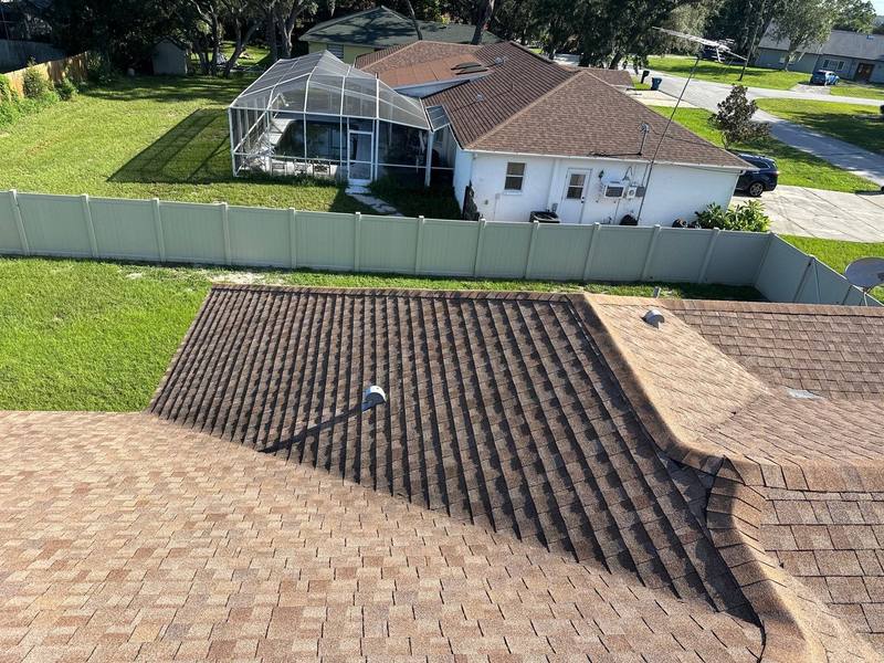 residential shingle roof replacement by Hloska Roofing in Spring Hill