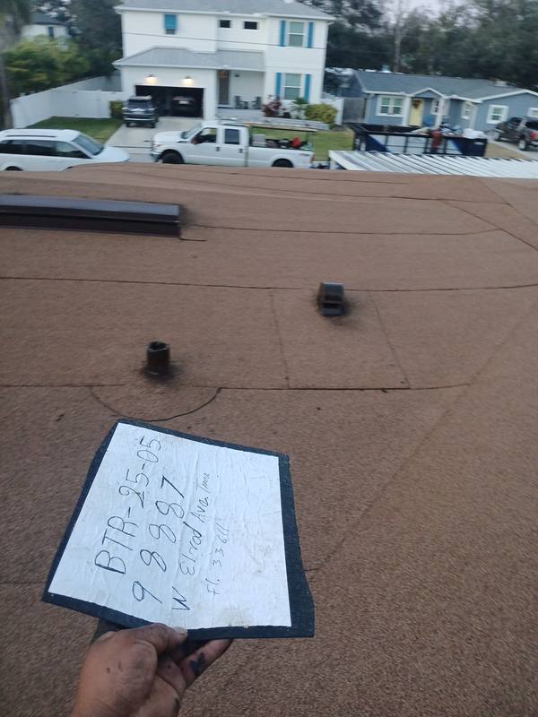 residential roof replacement by Hloska Roofing in Tampa