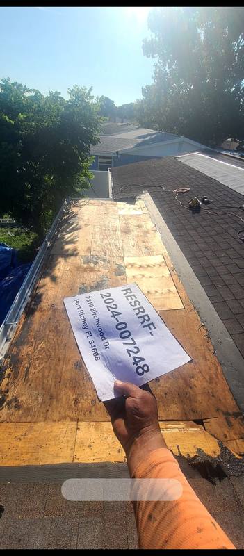 roofing project near Birchwood Drive in Port Richey