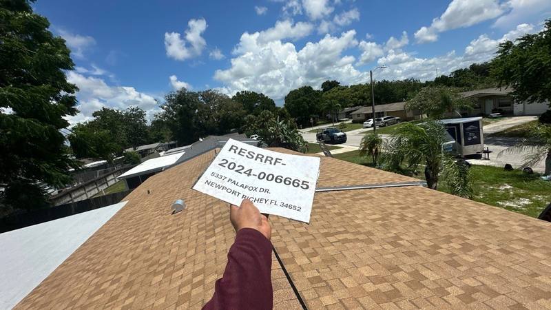 residential shingle roof replacement by Hloska Roofing in New Port Richey