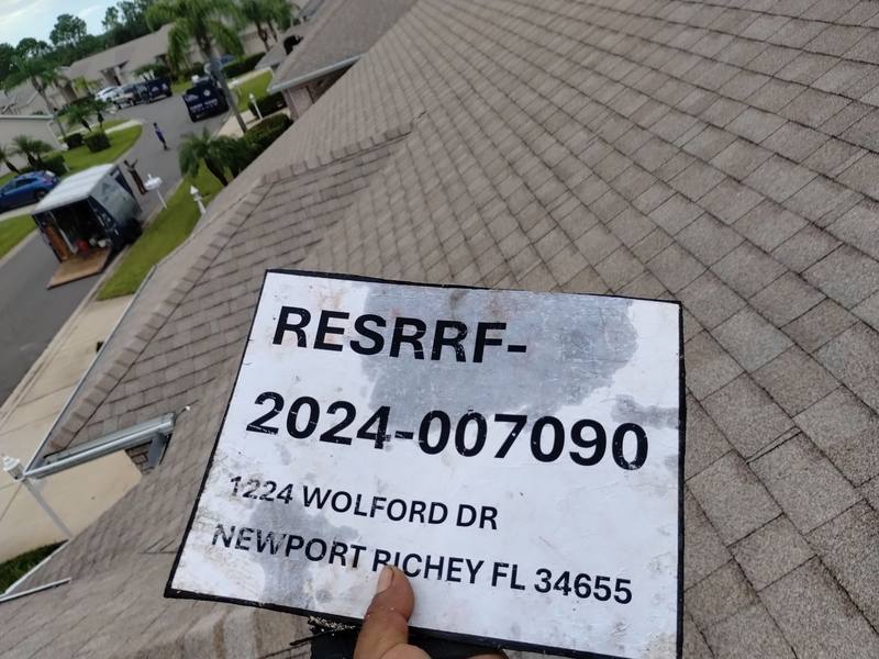 roofing project near Wolford Dr in New Port Richey