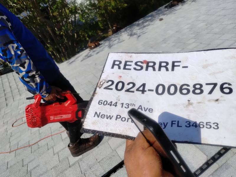 residential shingle roof replacement by Hloska Roofing in New Port Richey