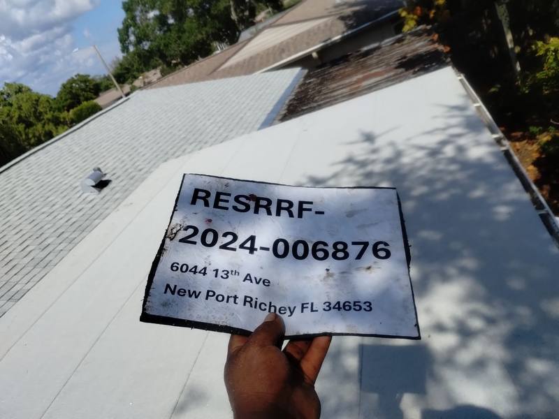 roofing project near 13th Avenue in New Port Richey