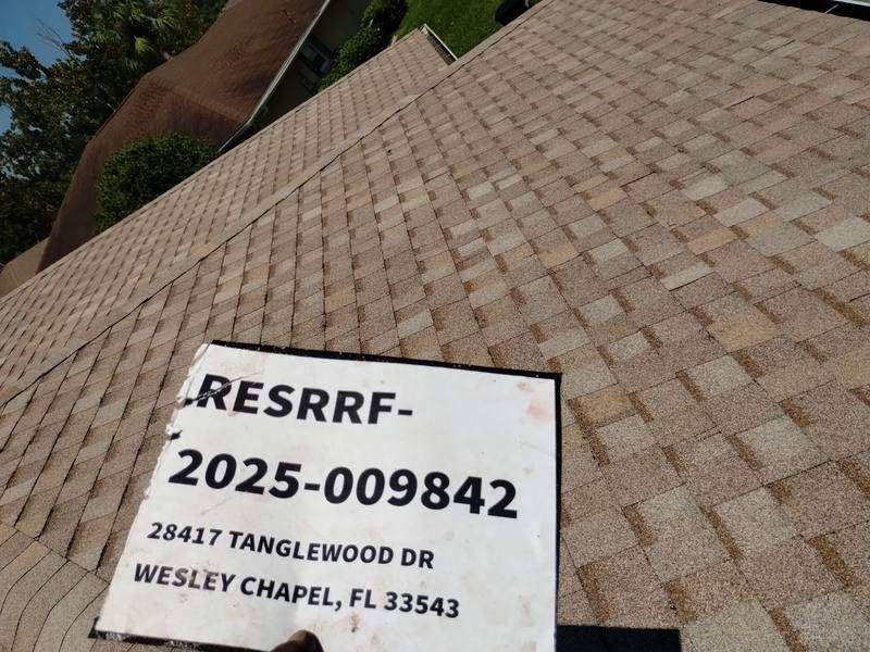 completed roofing project in Wesley Chapel FL