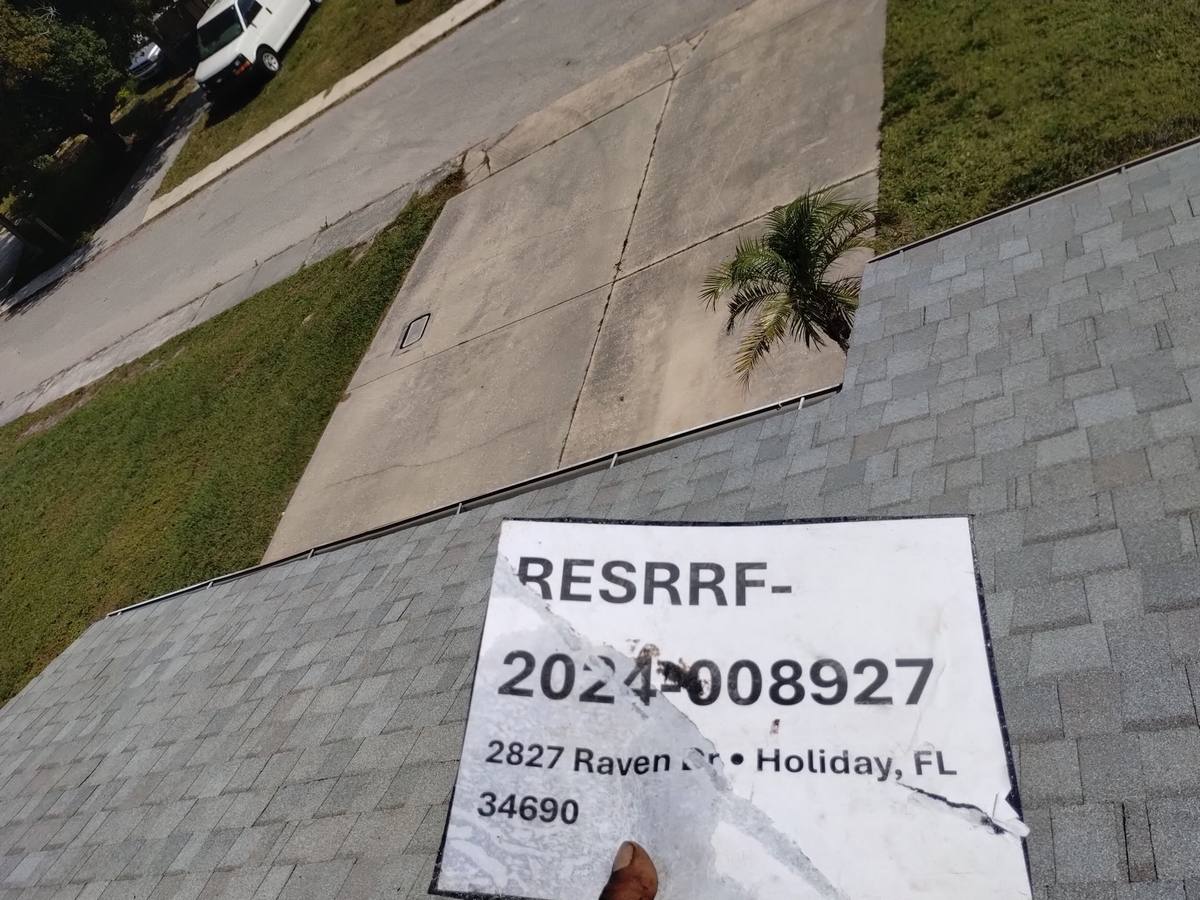 shingle roof replacement in Holiday, Florida