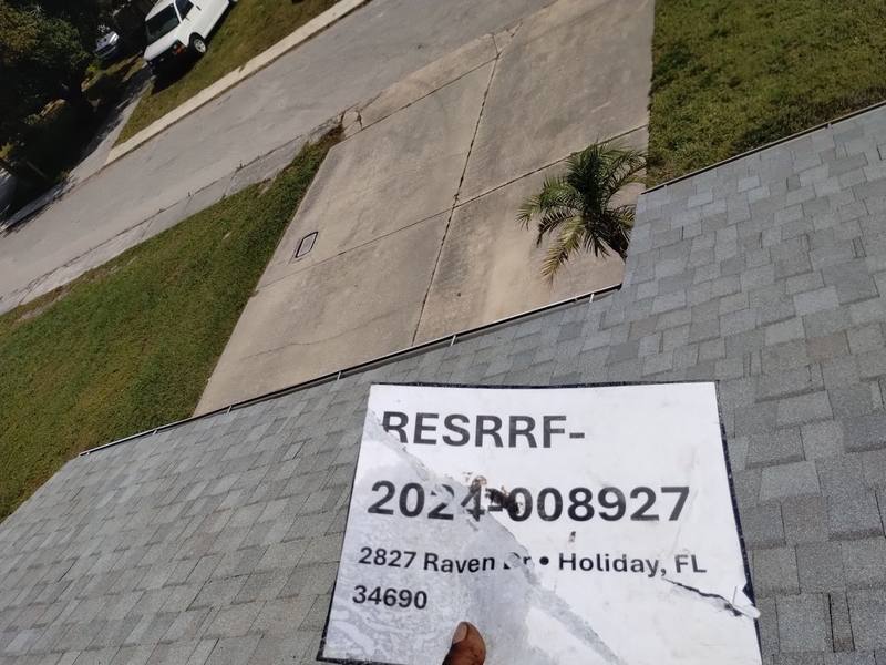 completed roofing project in Holiday FL