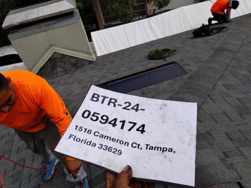 roofing project near Cameron Court in Tampa