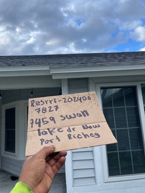 roofing project near Swan Lake Dr in New Port Richey