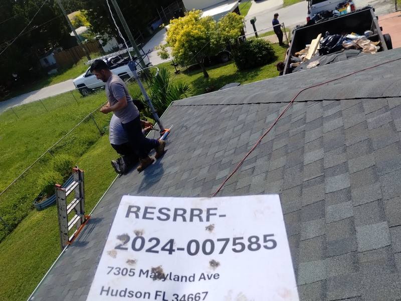 roofing project near Maryland Ave in Hudson