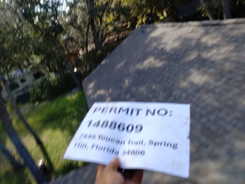 roofing project near Toucan Trail in Spring Hill