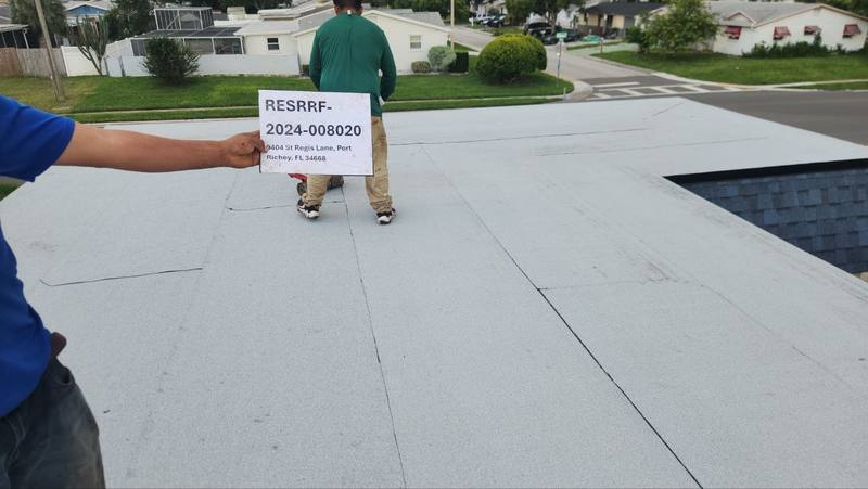 completed roofing project in Port Richey FL
