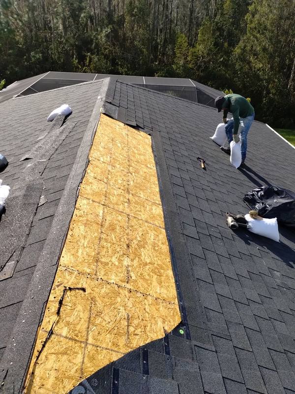 residential roof repair by Hloska Roofing in Wesley Chapel