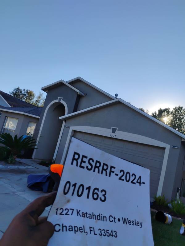 completed roofing project in Wesley Chapel FL