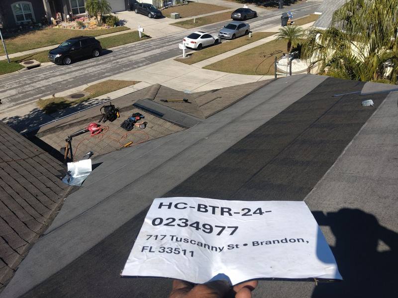 residential shingle roof replacement by Hloska Roofing in Brandon