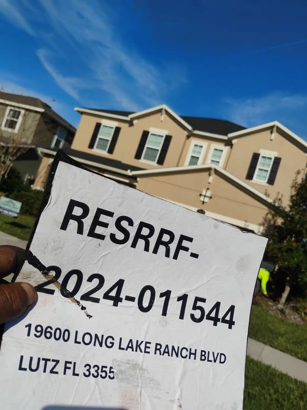 roofing project near Long Lake Ranch Blvd in Lutz