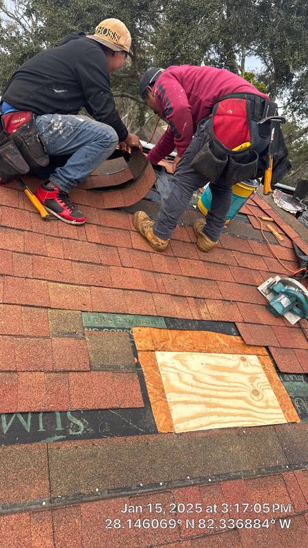 roofing project near Pebble Glen Ave in Tampa