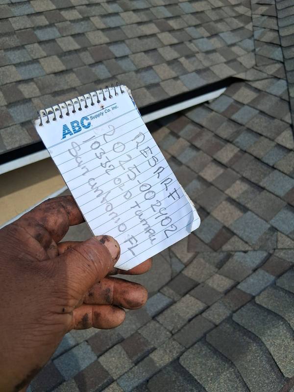 roofing project near Old Tampa Bay Dr in San Antonio