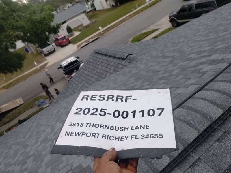 completed roofing project in New Port Richey FL