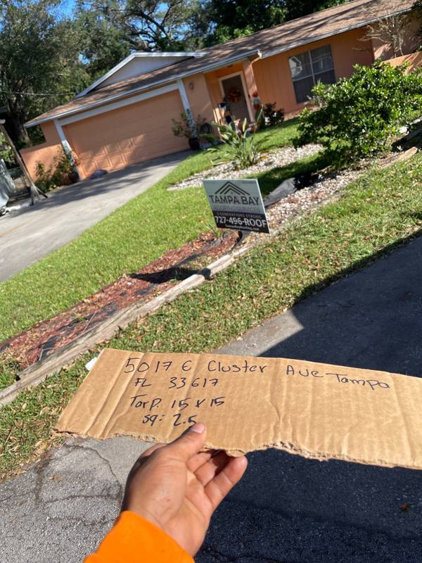 roofing project near E Cluster Ave in Tampa