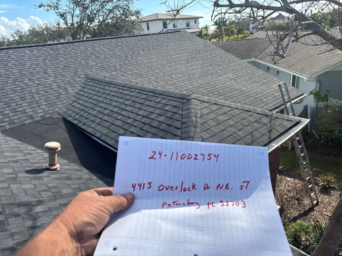 shingle roof replacement in St. Petersburg, Florida