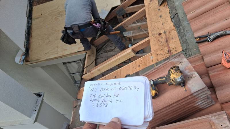 roofing project near Balibay Rd in Apollo Beach
