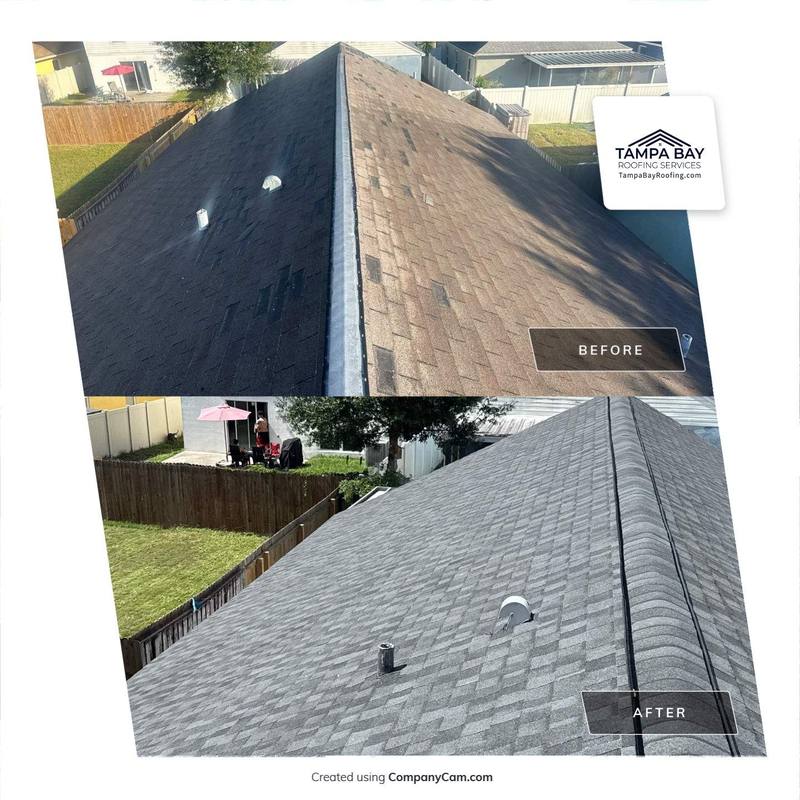 completed roofing project in Wesley Chapel FL