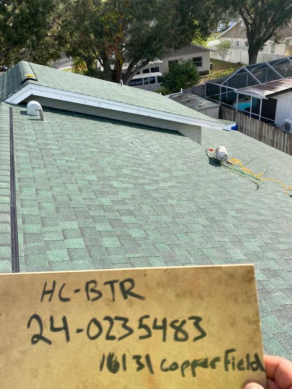 residential shingle roof replacement by Hloska Roofing in Tampa