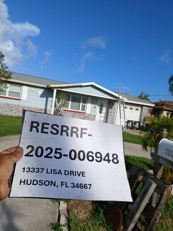 completed roofing project in Hudson FL
