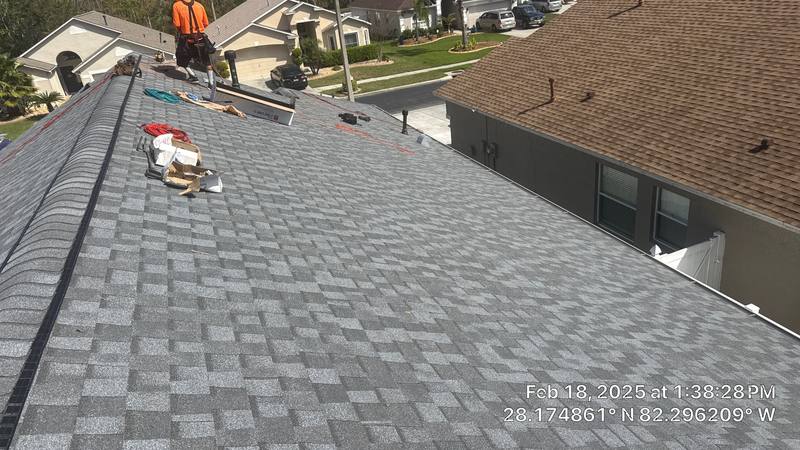 completed roofing project in Wesley Chapel FL