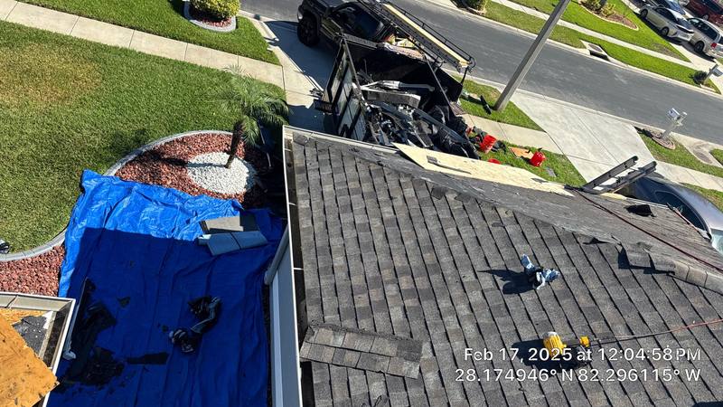 residential shingle roof replacement by Hloska Roofing in Wesley Chapel