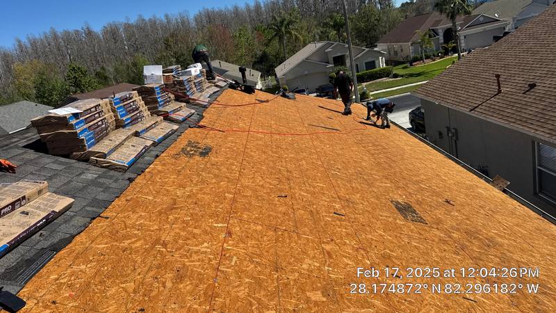 completed roofing project in Wesley Chapel FL