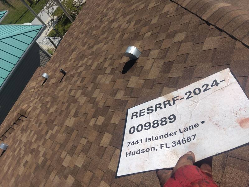 completed roofing project in Hudson FL
